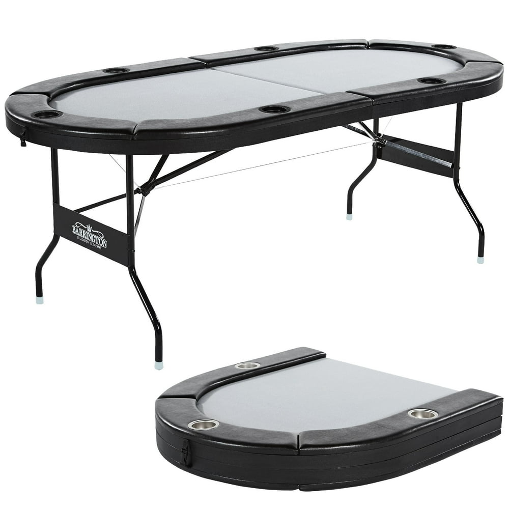 Barrington Foldable 6 Player Poker Table, 100 Preassembled, Ideal