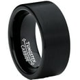 thumbnail image 1 of 9MM Men's Black Brushed Tungsten Carbide Ring Wedding Band, 1 of 4