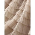 thumbnail image 5 of Womens Long Tulle Skirt A Line Ruffle Tiered Layered Skirts High Waisted Flowy Fairy Tutu Maxi Skirts, 5 of 7