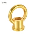 thumbnail image 3 of Uxcell 33lbs Load 1.14"x1.38" M10 Thread Ring Shape Female Loop Eye Nut Lamp Chandelier Gold Tone 2 Pack, 3 of 5