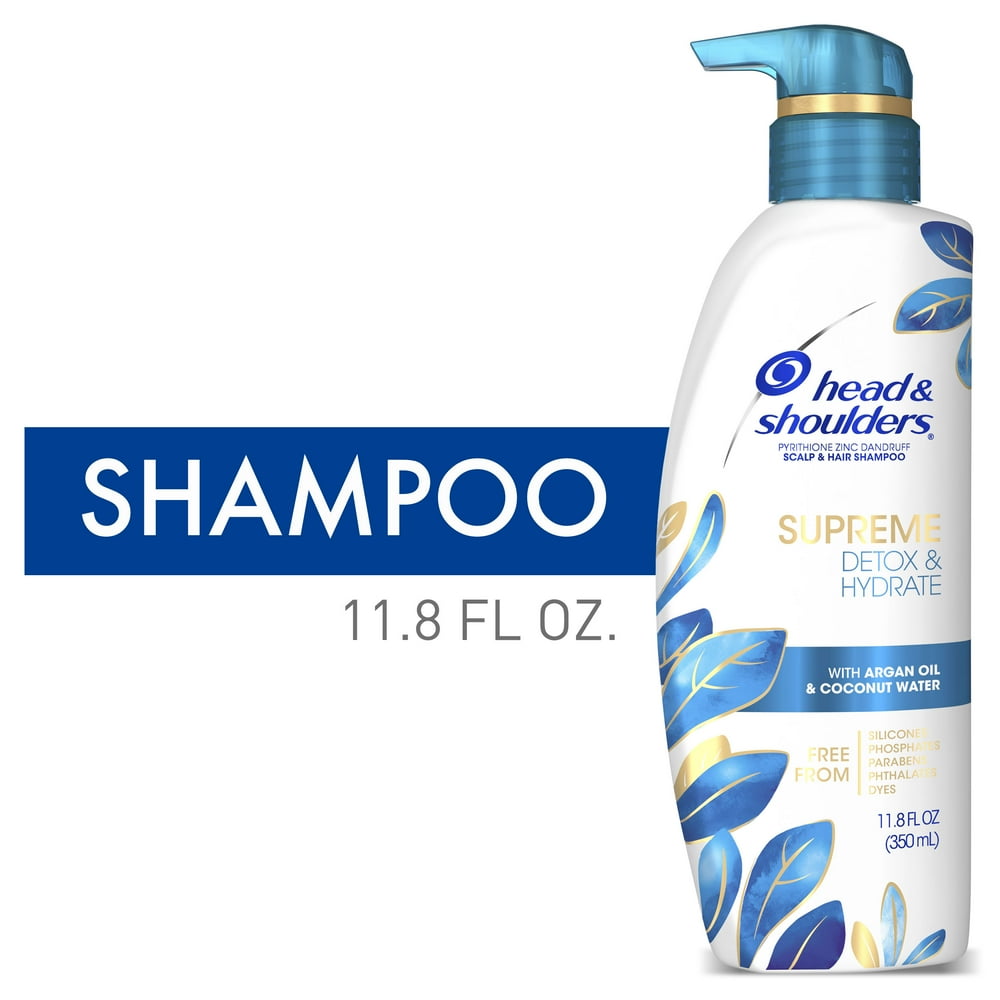 Head and Shoulders Supreme Shampoo, Detox and Hydrate, 11.8 Fl Oz