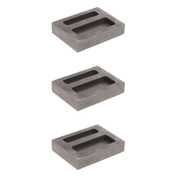 3 Count Graphite Tank Lead Melting Mold Casting Mold for Casting Mould Ingot Molds for Casting Metal