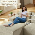 thumbnail image 5 of Aukfa 95" Cloud Sectional Sofa Boneless Couch Modular Sofa Bed for Living Room, 2 Side Pockets, Left Chiase, Camel, 5 of 9