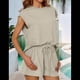 thumbnail image 5 of Conjuntos de 2 Piezas para Mujer Casual Verano Caqui S, 5 of 8