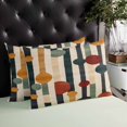 thumbnail image 4 of Abstract Boho Throw Pillow Covers, Vintage Multicolored Geometric Stripes Soft Breathable Pillow Cases with Invisible Zipper for Sleeping, Queen Size Pillowcases for Couch Bed Sofa Chair 20x30 Inches, 4 of 6