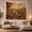 Sunset River City, variant on European City Skyline in Golden Sunset with Cathedral Dome Romantic Vintage for Home Lovers Cityscape Wall Art Housewarming Gift Tapestry Wall Hanging for Bedroom and Living Room