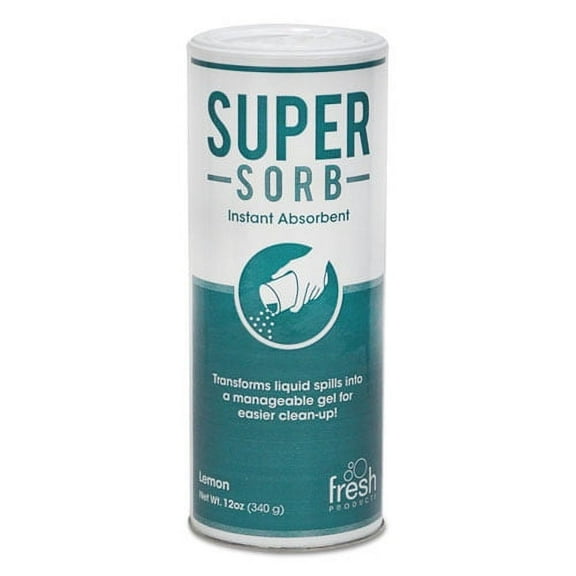 Super-Sorb Liquid Spill Absorbent, Lemon Scent, 720 oz, 12 oz Shaker Can, 6/Box | Bundle of 2 Boxes