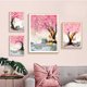 thumbnail image 2 of Pink Sakura Poster Pikachu Bulbasaur Squirtle Charmander Canvas Painting Anime Figure Wall Art Prints Living Room Decor, 2 of 5