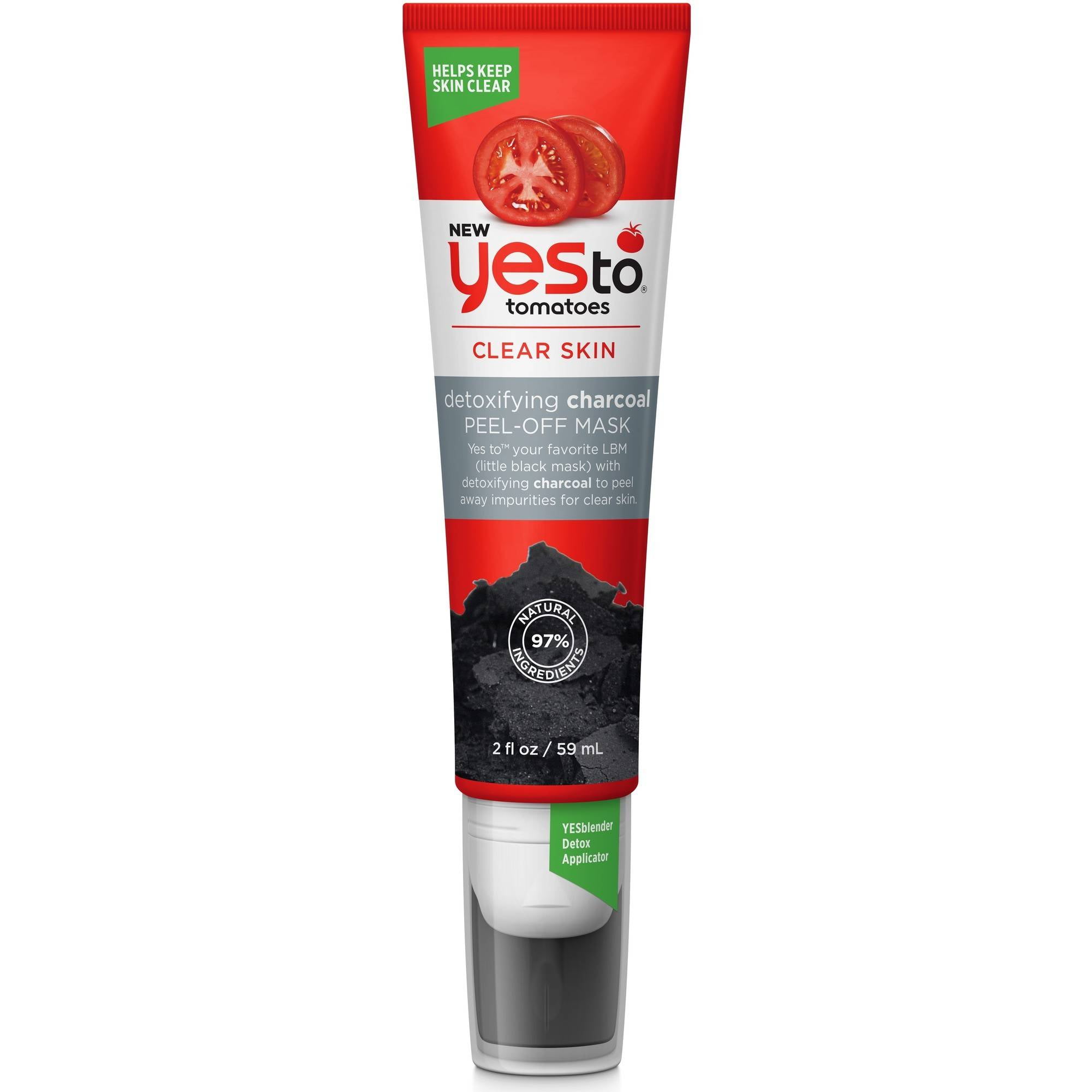 Yes To Tomatoes Detoxifying Charcoal Peel Off Mask Charcoal Face Mask 2 Oz Walmartcom