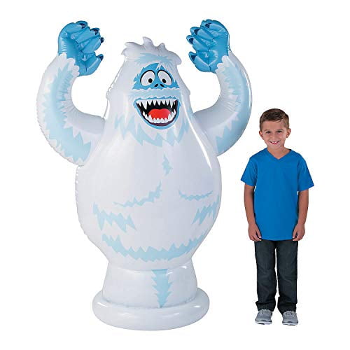 Fun Express Inflatable Bumble Abominable Snowman from Rudolf Inflatable Rudolph The Red-Nosed Reindeer (Stands Over 4 feet) Christmas Home Decor for K