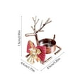 thumbnail image 3 of FastXmas Funny Reindeer Tea Light Candle Holders, Iron Reindeer Candlestick Holder,Christmas Candle Holder with Bow Table Decoration for Party,Dining Table Centerpeice,Fireplace,Home Decoration, 3 of 6