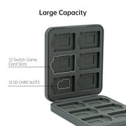 GeekShare Switch Game Card Case, Game Holder Case with 12 Game Card Slots Compatible with Switch Accessories