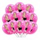 thumbnail image 5 of Globos de látex de princesa rosa de 12 pulgadas para Barbie, 12 o 24 unidades, para decoración de fiestas de cumpleaños, juguetes para niños, suministros para fiestas de baby shower, 5 of 5