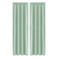 thumbnail image 2 of Xuniizn Blackout Curtains for Bedroom Thermal Insulated - 100%Polyester Black Out Curtains 2 Panels Set Room Darkening Window Curtains for Living Room, Mint Green, 2 of 6