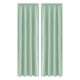 thumbnail image 1 of Cortinas de ahorro de energía, Estilo escandinavo, Color sólido, Seda, 2PC de oscurecimiento, Aislamiento térmico, 96X213cm, Verde menta, 1 of 5