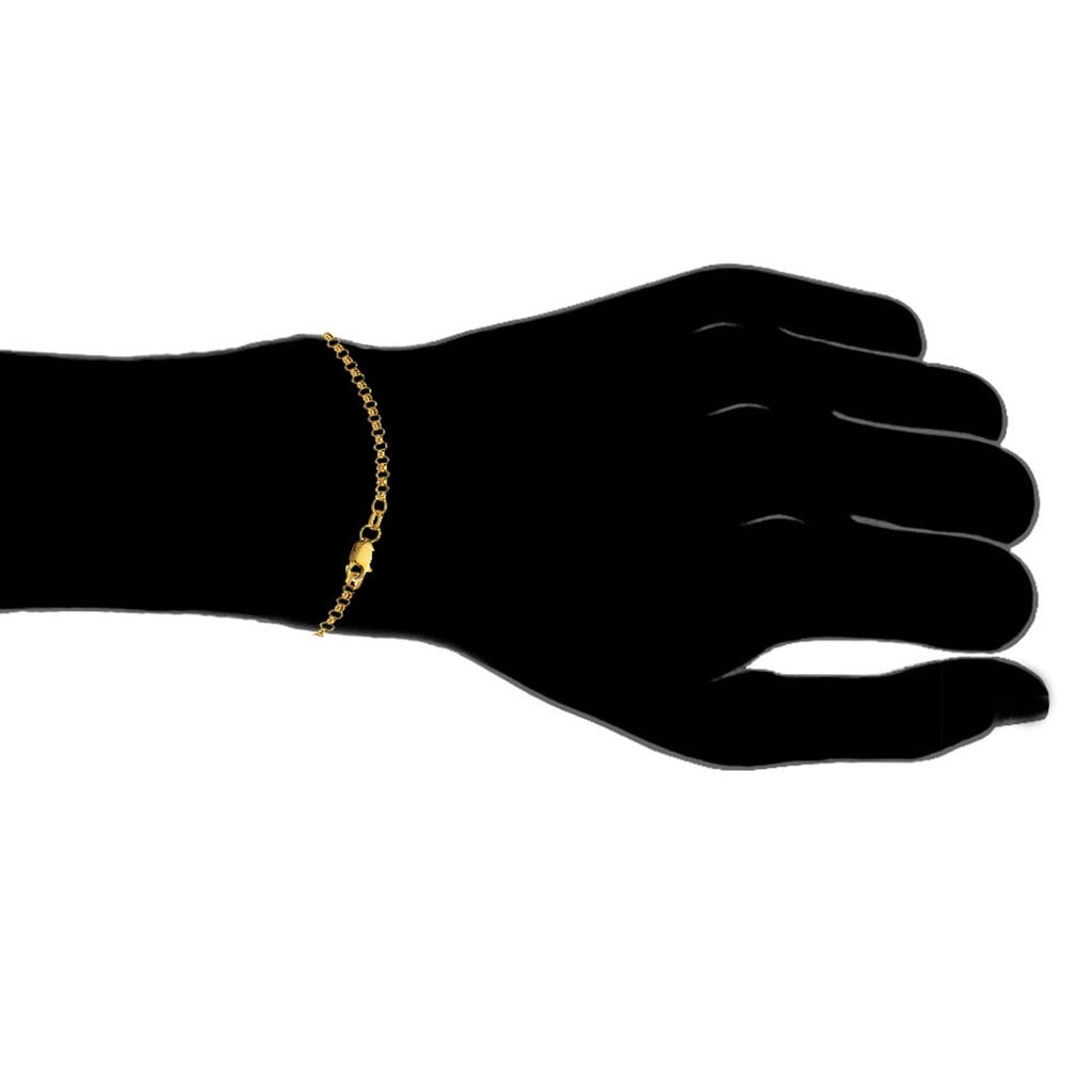 Ritastephens 10k Yellow Gold Rolo Foot Ankle Chain Anklet, Bracelet, or Necklace