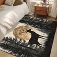 thumbnail image 4 of Deer Area Rugs 4x6 ft Elk Silhouette Forest Vintage Washable Rug Non Slip Indoor Carpet Absorbent Floor Mat for Living Room Bedroom Dining Room, 4 of 9