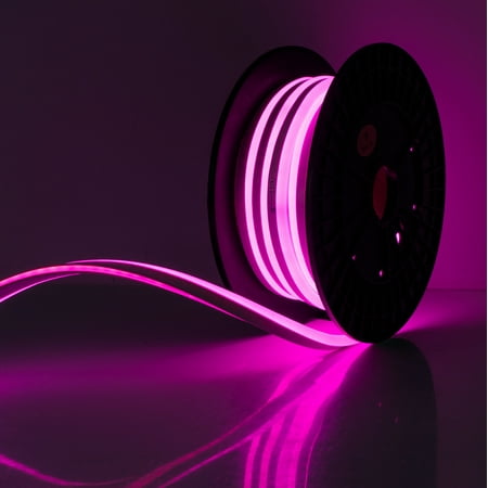 

WORTON 50ft Waterproof Led Strip Light 110V Pink Neon Rope Flexible Cuttable Outdoor Tape Suitable Indoor Decoration