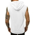 thumbnail image 6 of Wo-Fusoul Men's Sleeveless Hooded Vest Solid Color with Pockets Zip-Up 100% Polyester - Functional, Casual, Durable, 6 of 7