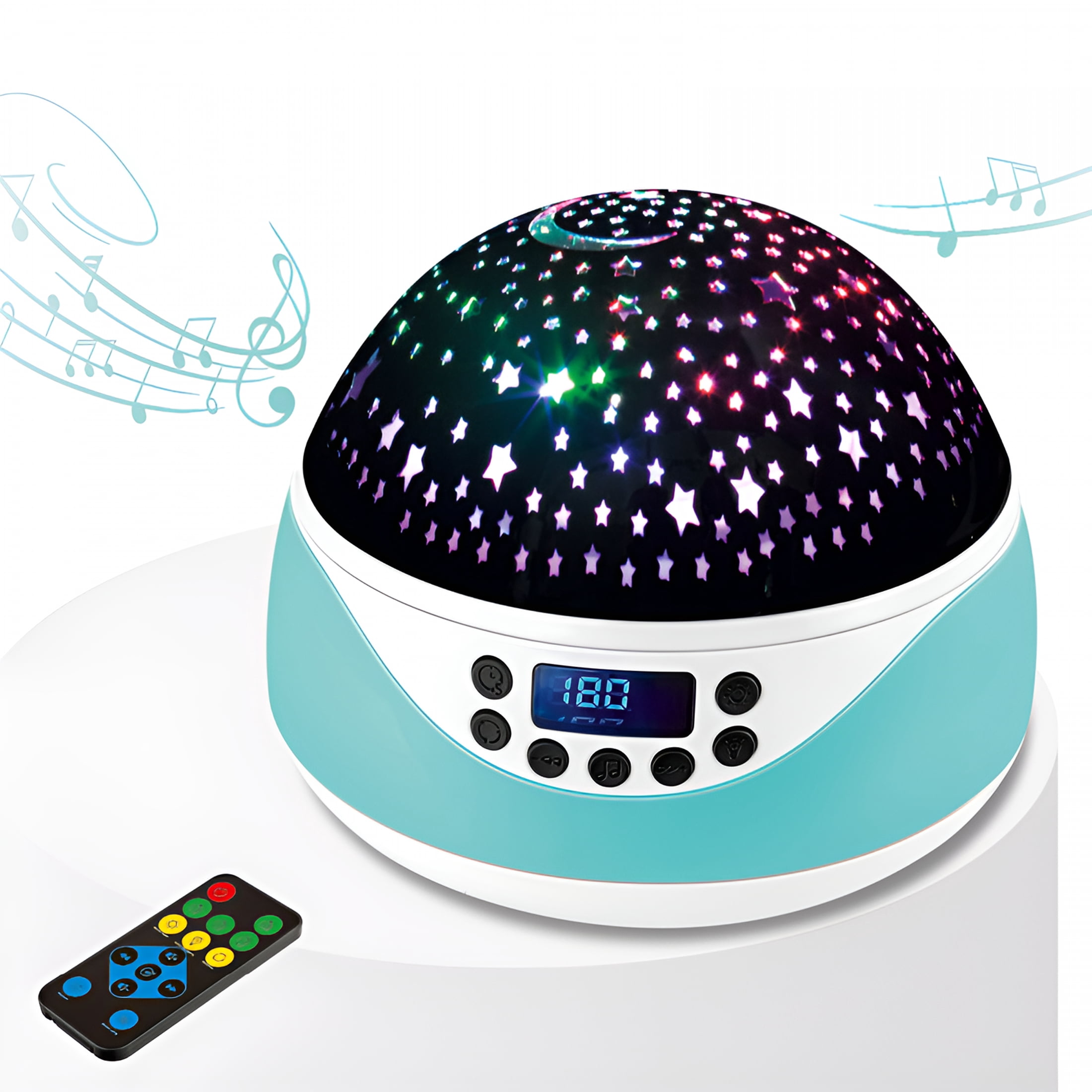 HIBIBUD 2026 New Night Light for Kids with Music&Timer Baby Night Light Star Projector White Noise Machine for Baby Sleeping Soother 12 Soothing Sounds Remote Control Timer for Nursery Girls Boys
