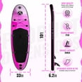 thumbnail image 3 of Crew Axel Inflatable Paddle Board 10’33’6” (18lb) SUP Kit Includes Paddle Pump Bag Shiny Pink, 3 of 8