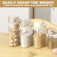 thumbnail image 3 of Clear Plastic Grain Storage Container With Pour Lid 15 Lbs Sealed Rice Bucket Kitchen, 3 of 3