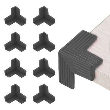 Uxcell Corner Protectors 8Pcs Table Corner Protectors Furniture Corner Guard and Edges Bumpers(3D-shaped, Black)