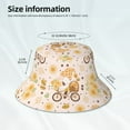 thumbnail image 6 of Gaeub Cute Bee Gnome Printed Double Sided Reflective Bucket Hat Foldable Sun Hat for Camping Hiking Fishing, 6 of 9