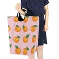 thumbnail image 4 of Yayeee Freestanding Laundry Hamper with Handle Collapsible Large Storage Basket for Clothes, Cute Oranges, 4 of 7