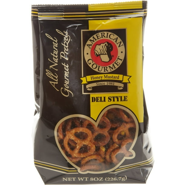 American Gourmet Honey Mustard Flavored Pretzels, 3Pack 8 oz Bags
