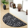 thumbnail image 3 of Furnish My Place Zebra Migrant Beauty Area Rug, Animal Print Area Rug, Indoor Rug, Pet-Friendly Rug, Home Decor Rug, Perfect for Living Room, 18" x 36" Half Round - Set of 5, 3 of 5