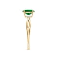 thumbnail image 3 of ANGARA Lab Grown Nature Inspired Oval Emerald Side Stone Engagement Ring for Women in 14K Yellow Gold (Size-7x5mm) | May Birthstone, Anniversary, Jewelry Gift for Women | Lab-Grown Emerald Ring, 3 of 8