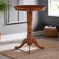 thumbnail image 4 of Bowery Hill Round Traditional Wood Pub Table with Dedestal Base in Cherry, 4 of 7
