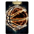thumbnail image 1 of FMSHPON Basketball Burning Clipboard Hardboard Wood Nursing Clip Board and Pull for Standard A4 Letter 13x9 inches, 1 of 8
