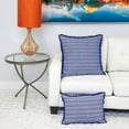 thumbnail image 2 of Parkland Collection Transitional Stripes Blue Square 24" x 24" Pillow, 2 of 10