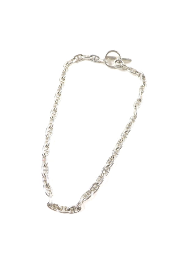 Pre-Owned HERMES Vintage Chaine d'Ancre PM 43-link necklace from the Margiela era, made of...