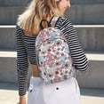 thumbnail image 5 of Xecao Abstract Floral Canvas College Laptop Backpack, a durable rucksack designed for both men and women, ideal for travel, school, and daily use-Small, 5 of 5