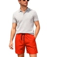 thumbnail image 6 of Lmnyox Mens Summer Beach Shorts with Mesh Liner Lightweight Quick Dry Athletic Shorts Drawstring Waist Sport Shorts, 6 of 9