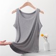 thumbnail image 2 of Oversized Women Crew Neck Tank Tops Knitted Rib Camisole Casual Solid Color Tops Loose Fit Basic Tanks Breathable Comfy Camis Summer Classic Sleeveless Tops (XL-5XL), 2 of 7