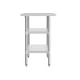 thumbnail image 6 of BizChair Stainless Steel 18 Gauge Work Table with 2 Undershelves - NSF Certified - 48"W x 24"D x 34.5"H, 6 of 8