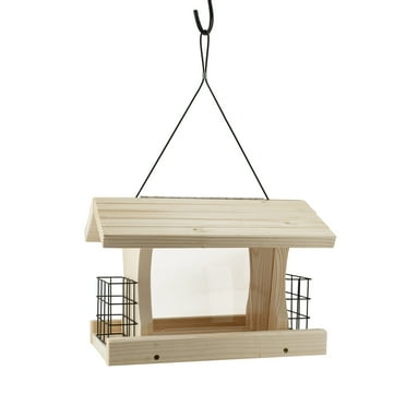 WoodLink Deluxe Wood Ranch Bird Feeder with Metal Suet Cages