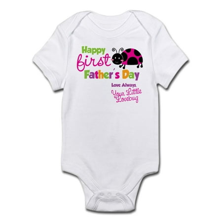 - Ladybug 1St Fathers Day Infant Bodysuit - Baby Light Bodysuit