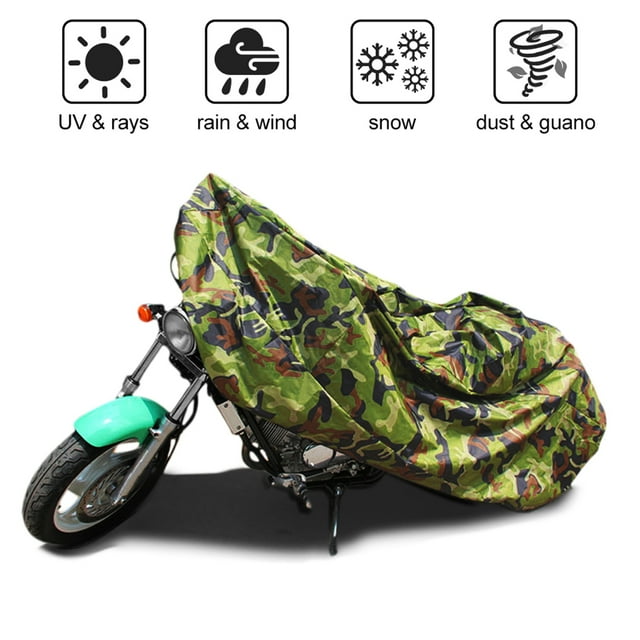 REGALWOVEN Housse de Moto 190T Pluie Poussière Extérieur Imperméable Protecteur UV pour Yamaha Camouflage TTTG