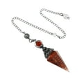 thumbnail image 2 of Natural 7 Chakra Healing Crystal Divination Pendulum with Resin Hexagonal Pendant for Spiritual Healing, Chakra Balancing, and Dowsing, 2 of 8