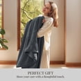 thumbnail image 6 of U by Bedsure Fleece Blankets Queen, Soft & Thick, Heavy 500Gsm Anti-Static Design, Ideal for Couch & Sofa, Grey, 90x90 inch, 6 of 6