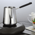 thumbnail image 3 of 2X 600Ml Milk Butter Warmer Pot, Turkish Coffee Pot, Stainless Steel Stovetop Melting Pot with Spout for Tea,Heating, 3 of 4