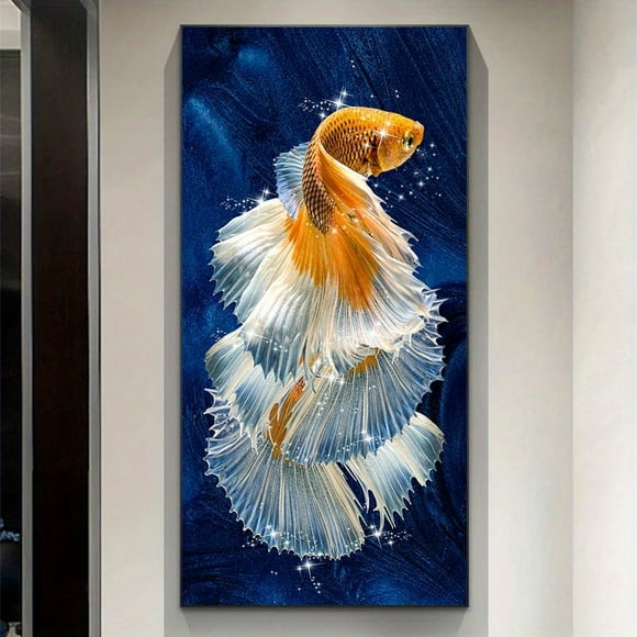 1pc Frameless Koi Fish Feng Shui Carp Lotus Pond Canvas Painting Modern Posters And Prints Wall Art Picture For Living Room Home Decor Cuadros No Frame
