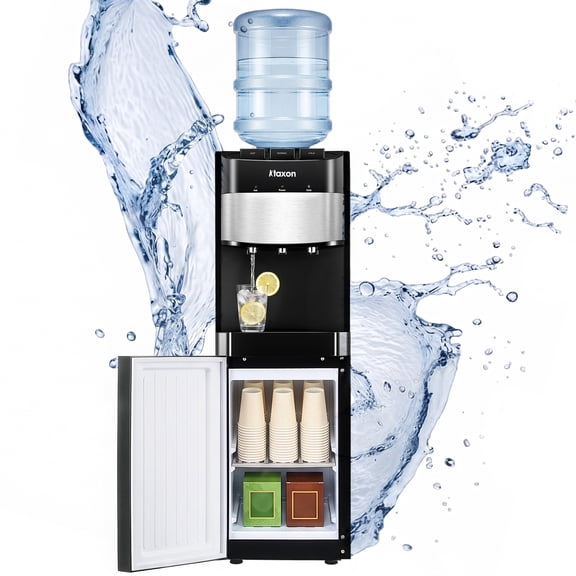 Ktaxon Top Loading Water Dispenser for 3 or 5 Gallon Bottles, Top Loading 3 Temp Water Dispensor with Child Safety Lock, for Office, Home