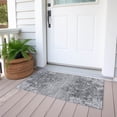 thumbnail image 6 of Addison Rugs Chantille Indoor/Outdoor Transitional Floral Pewter Washable Rectangle Rug, 1'8" x 2'6", 6 of 6