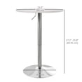 thumbnail image 2 of Adjustable White Bar Table for 2 - Swivel Round Kitchen Table, 27.2" - 35.8" Height, MDF & Steel Bistro Table for Home Bar, Dining & Entryway Spaces, 2 of 7